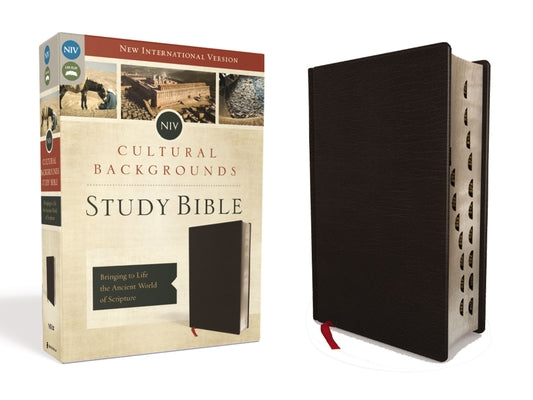 NIV, Cultural Backgrounds Study Bible (Context Changes Everything), Bonded Leather, Black, Red Letter, Thumb Indexed: Bringing to Life the Ancient World of Scripture